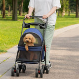 Poussette-pour-Chien-bleu-couvert